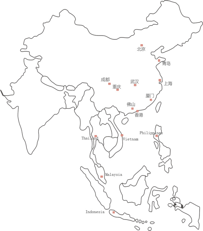 翁開(kāi)爾公司銷(xiāo)售區(qū)域