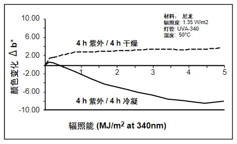 因為潮濕的影響，顯示了不同的老化類型。